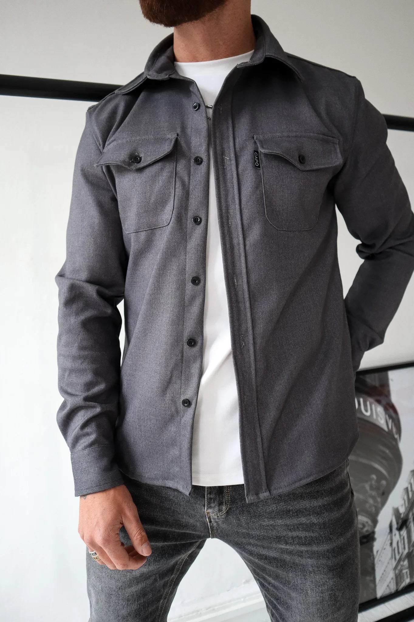 Contemporary Men's Shirt Jacket