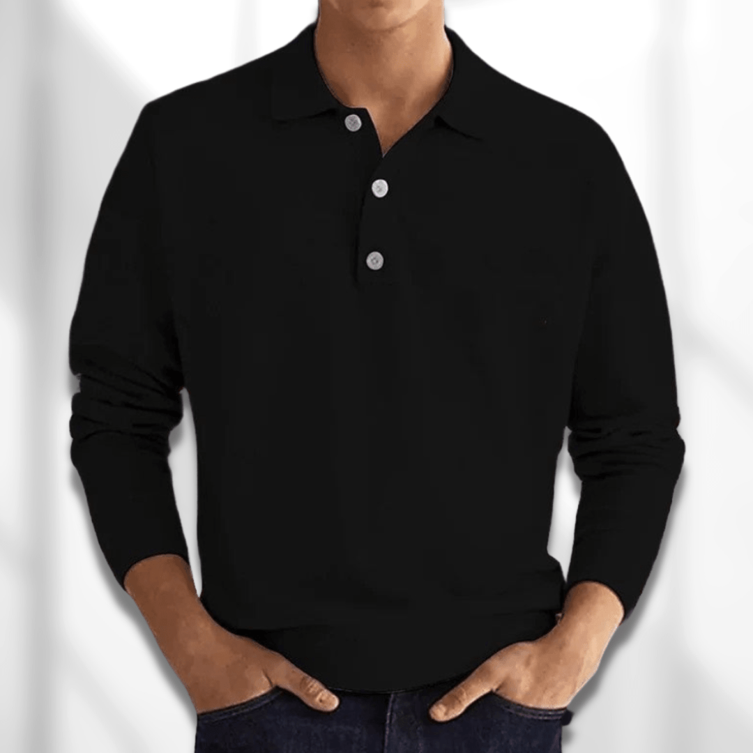 Men's Long Sleeve Polo Pullover