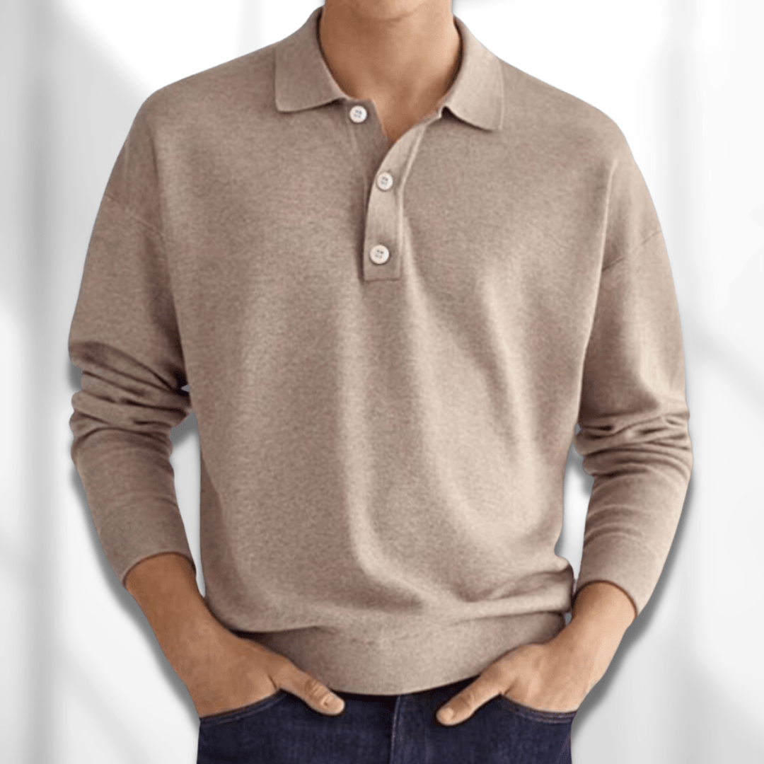 Men's Long Sleeve Polo Pullover