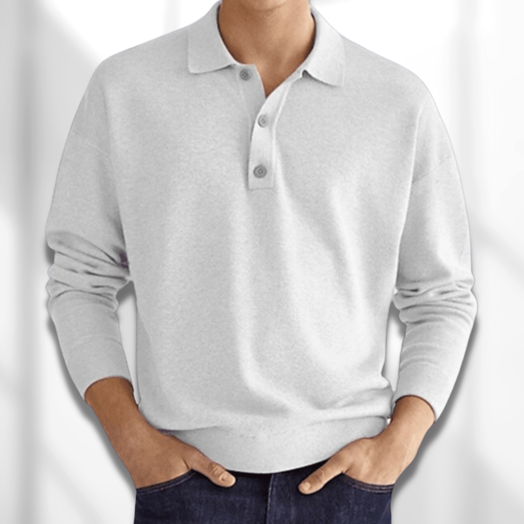 Men's Long Sleeve Polo Pullover