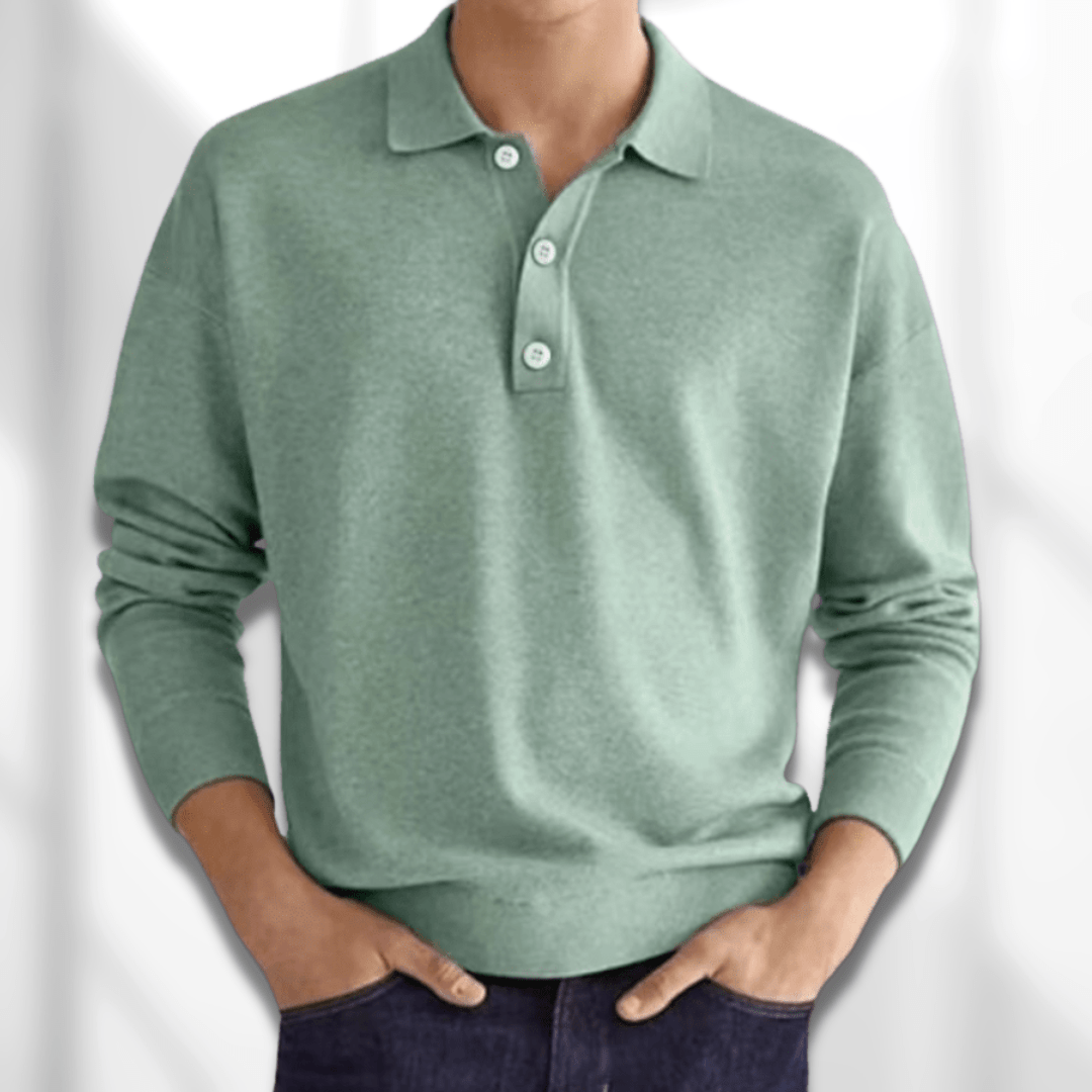 Men's Long Sleeve Polo Pullover