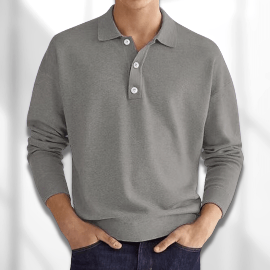 Men's Long Sleeve Polo Pullover