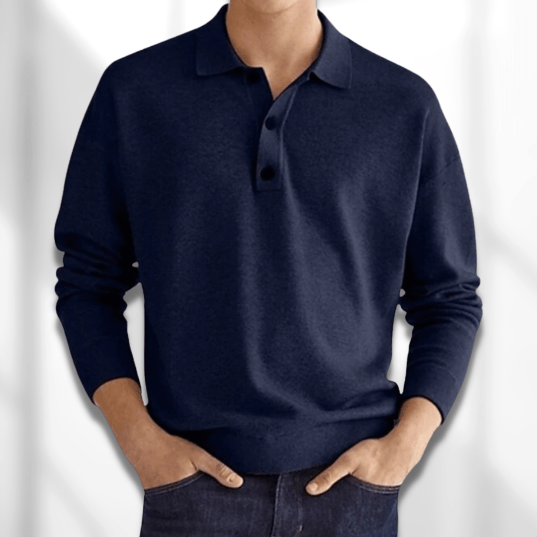 Men's Long Sleeve Polo Pullover