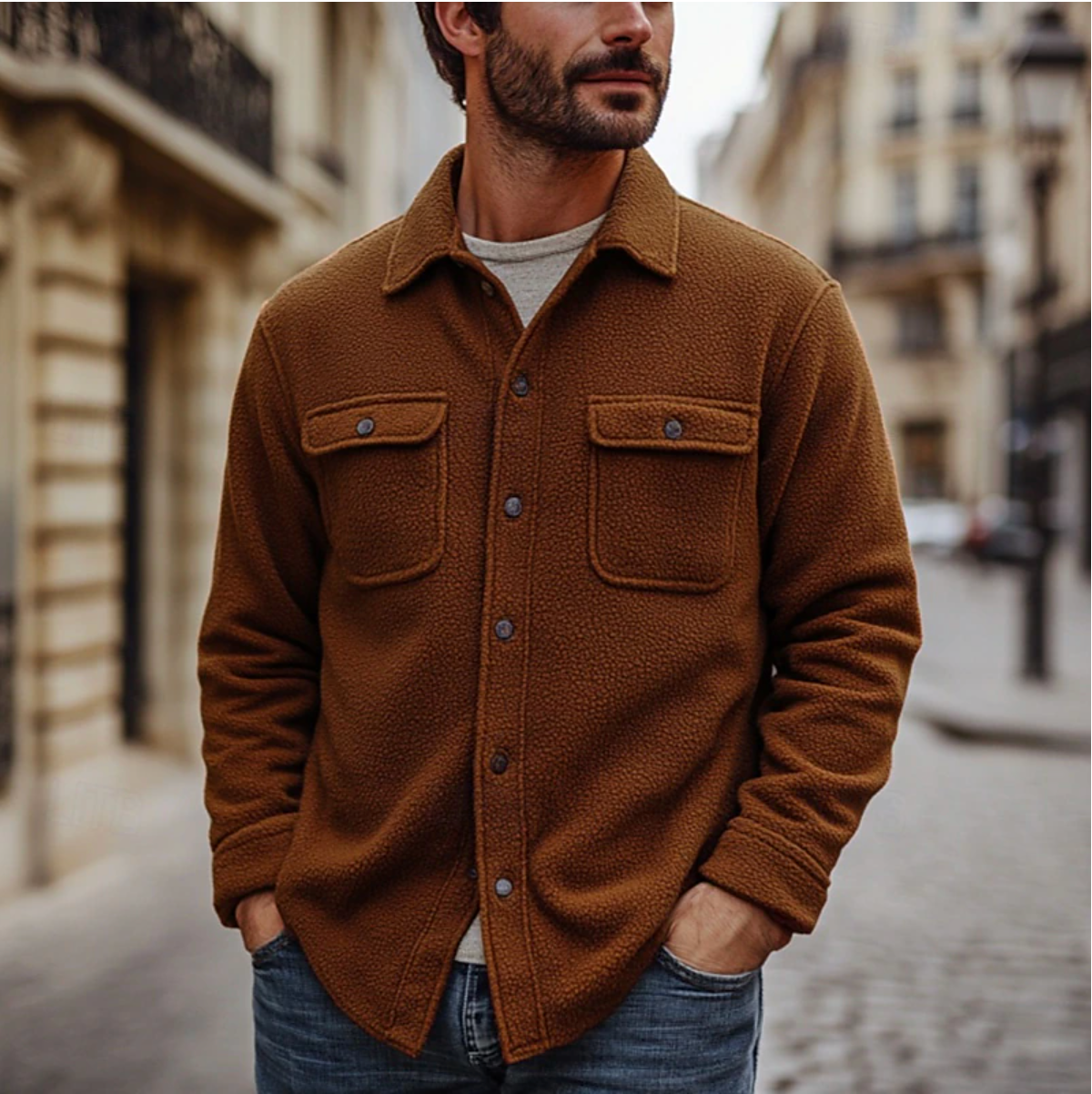 Men's Casual Shirt for Fall and Winter