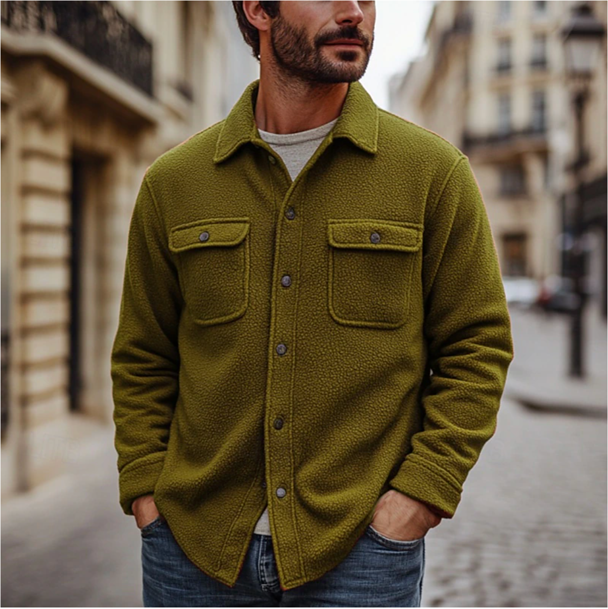 Men's Casual Shirt for Fall and Winter