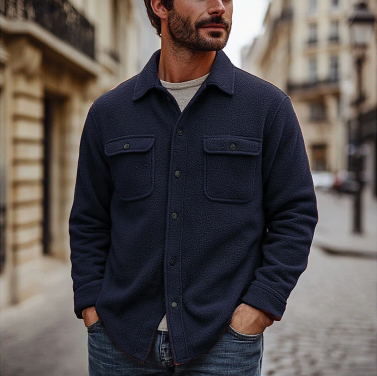 Men's Casual Shirt for Fall and Winter