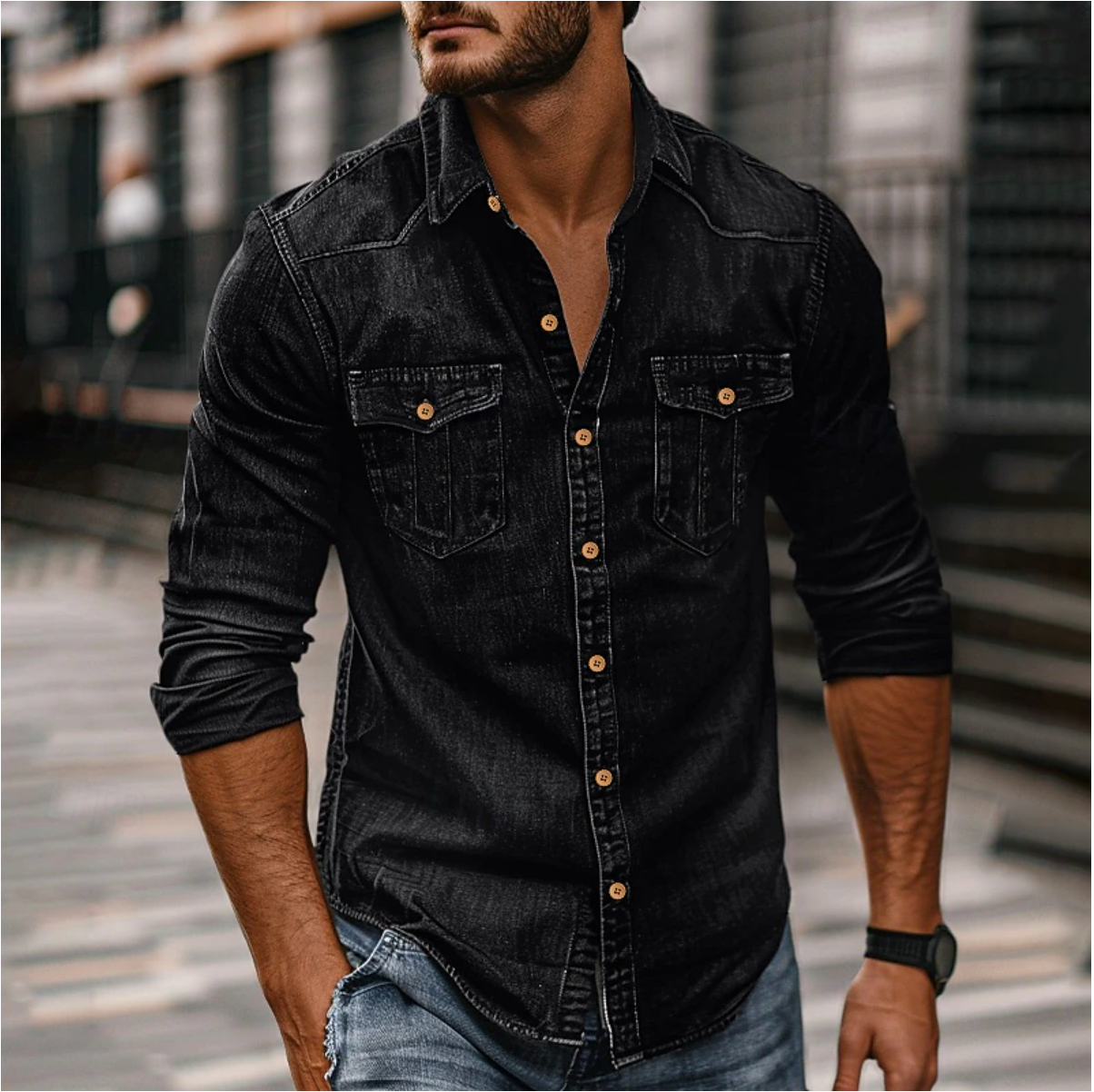 Classic Denim Shirt for Men