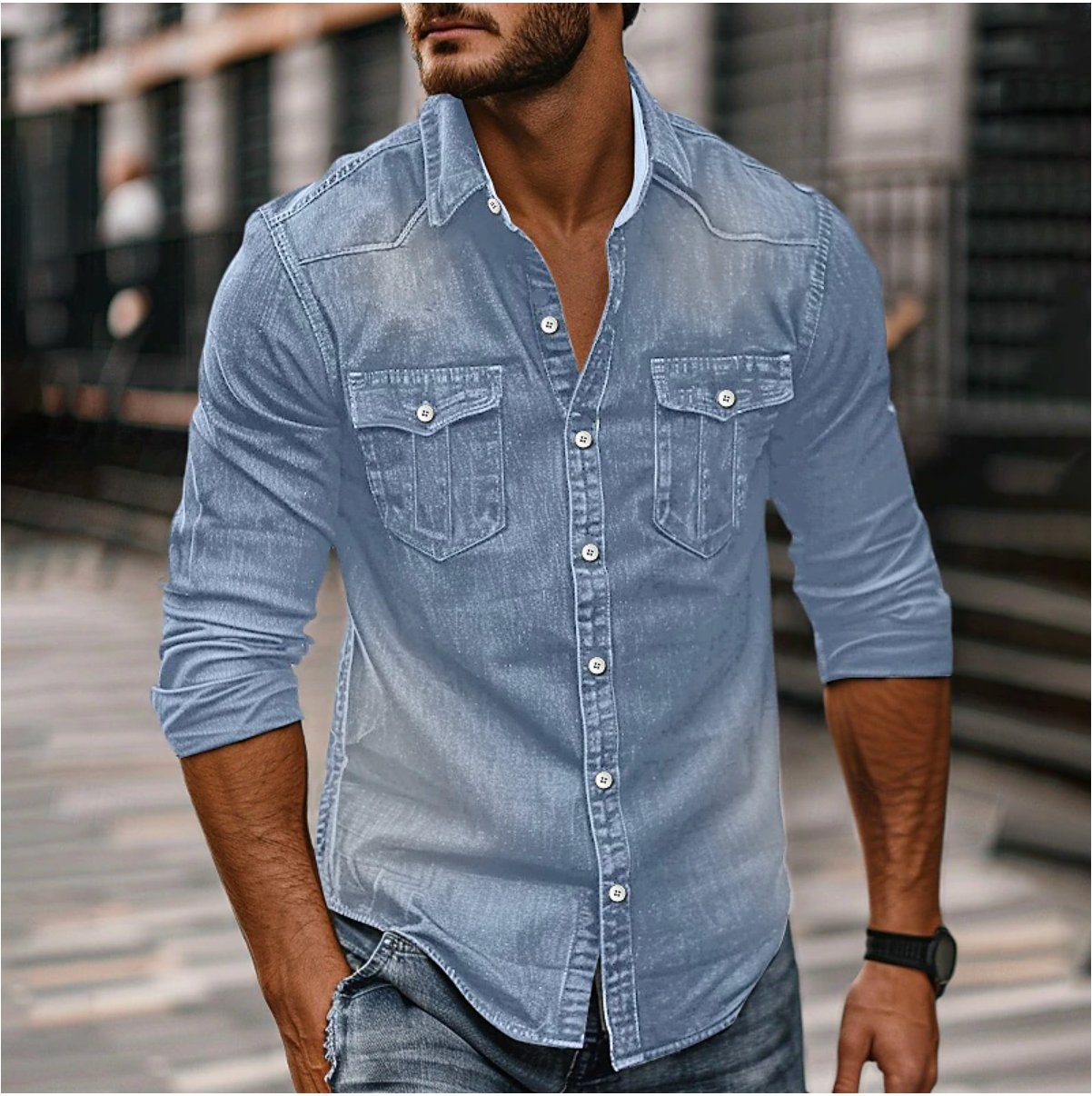 Classic Denim Shirt for Men