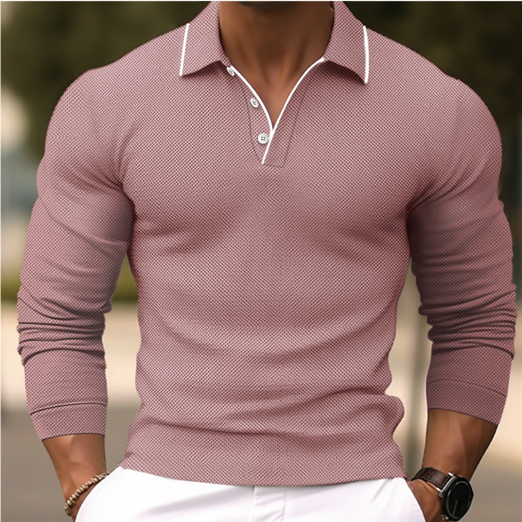 Men's Long-Sleeve Polo Shirt