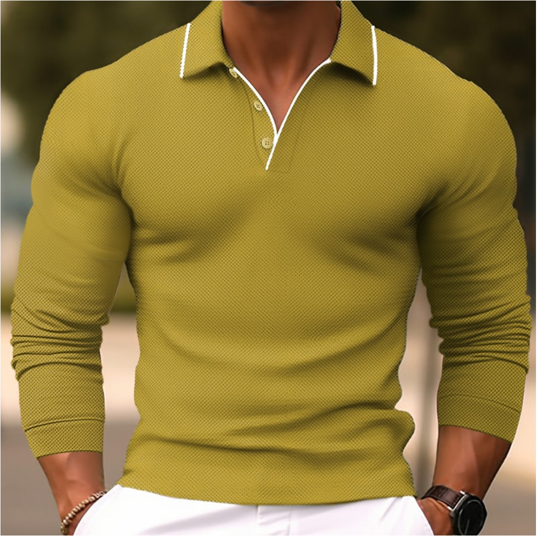 Men's Long-Sleeve Polo Shirt