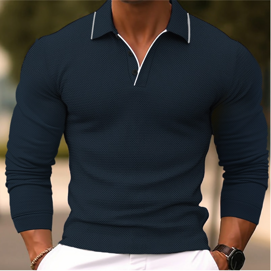 Men's Long-Sleeve Polo Shirt