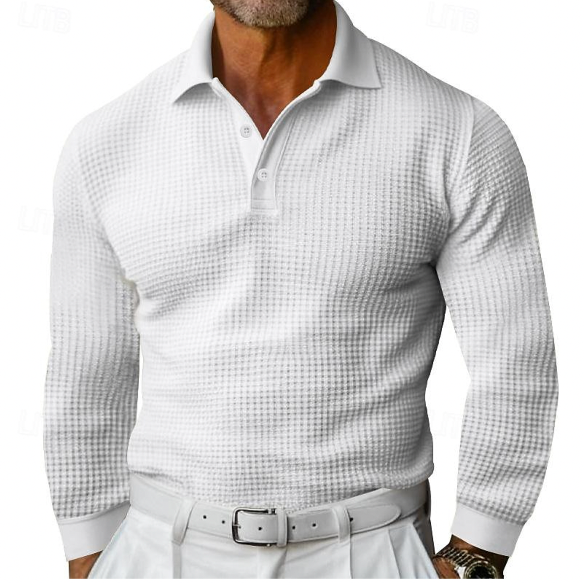 Sophisticated Long-Sleeve Polo