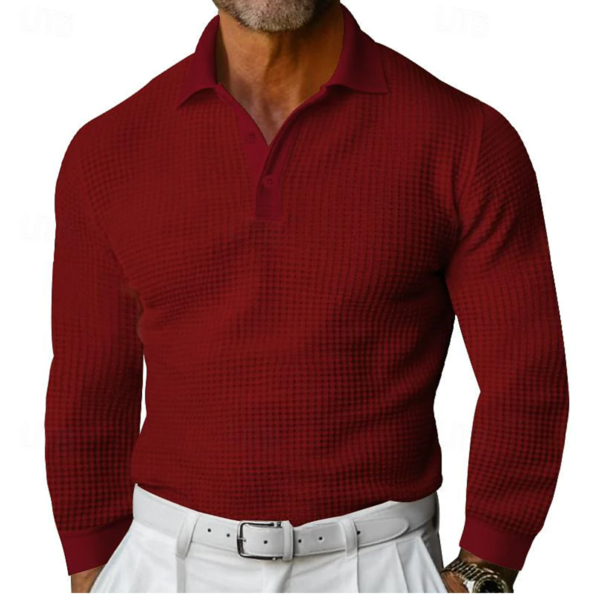 Sophisticated Long-Sleeve Polo