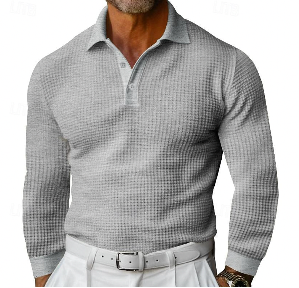 Sophisticated Long-Sleeve Polo