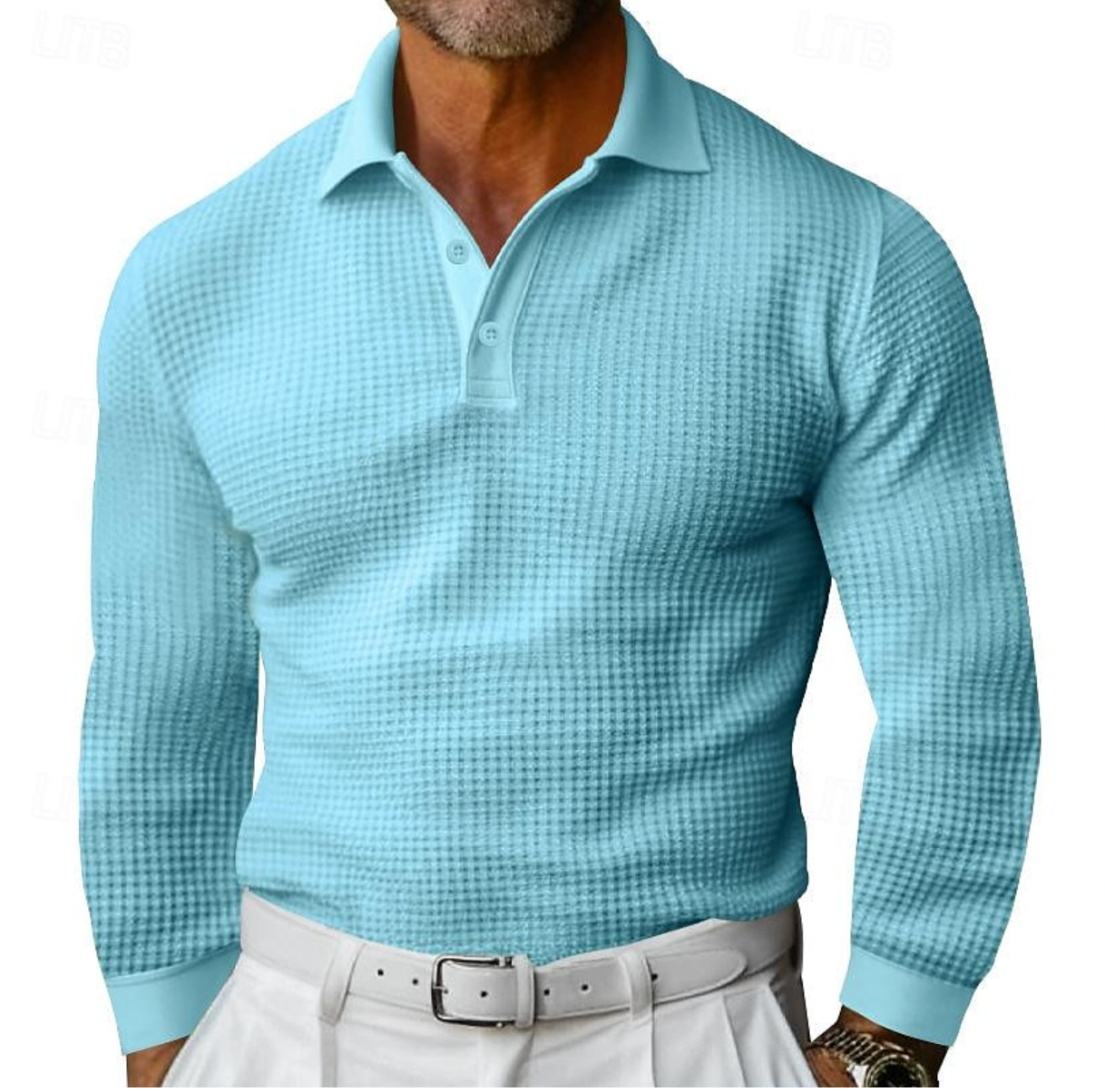 Sophisticated Long-Sleeve Polo