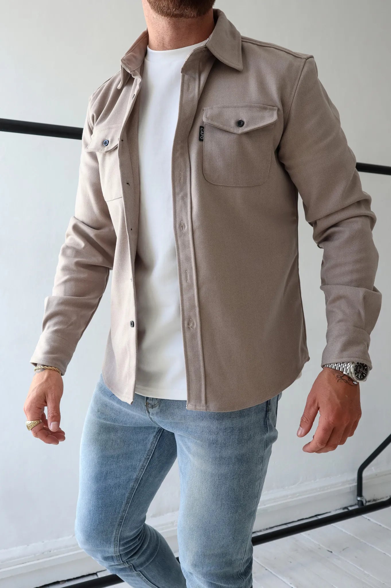 Contemporary Men's Shirt Jacket